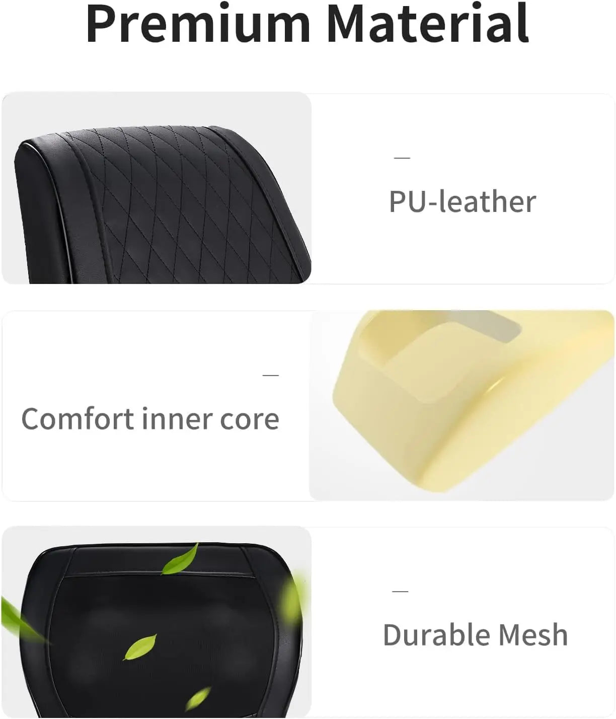 3D Kneading Back Massager with Heat