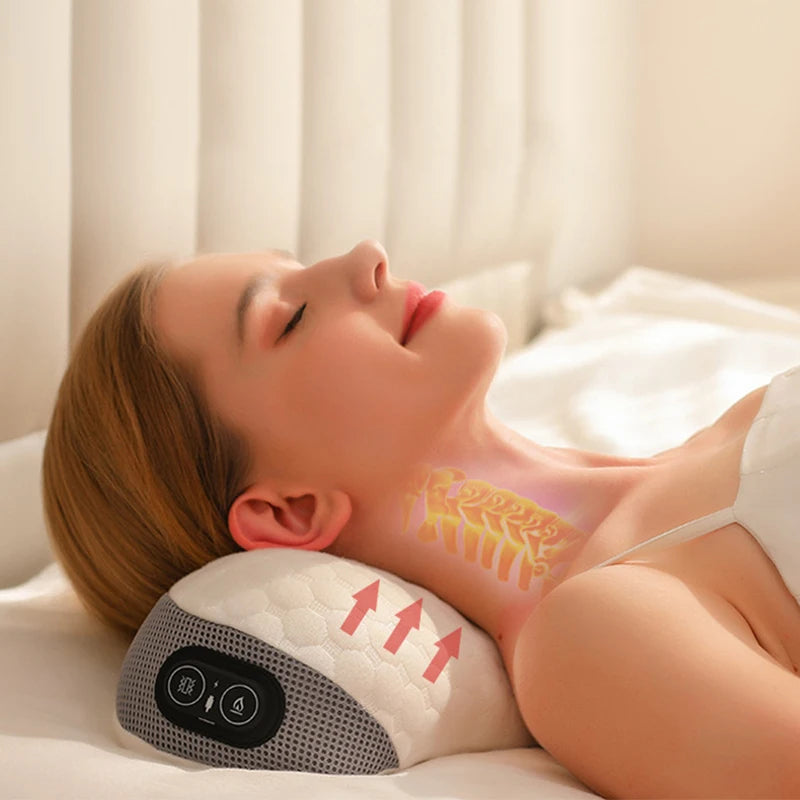 USB Heated Neck Massager Pillow