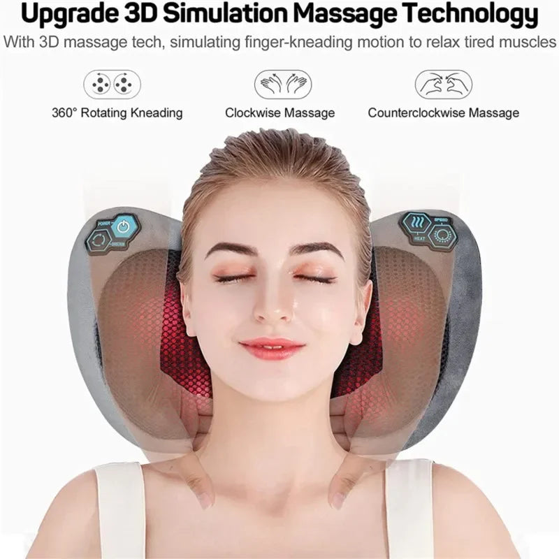 3D Shiatsu Massage Cushion with Heat