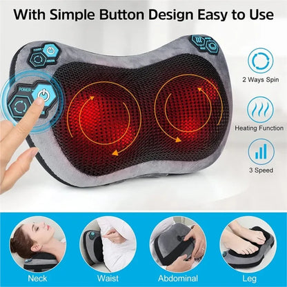 3D Shiatsu Massage Cushion with Heat