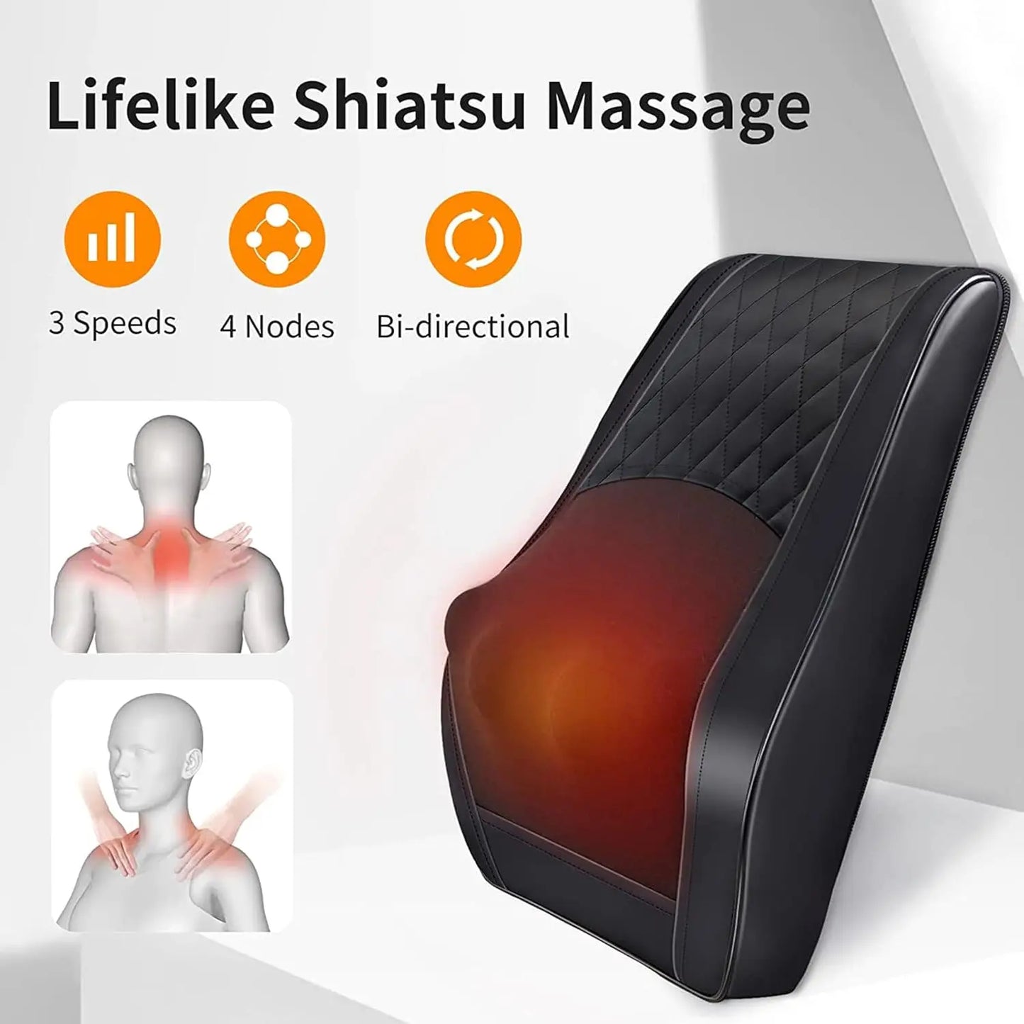 3D Kneading Back Massager with Heat