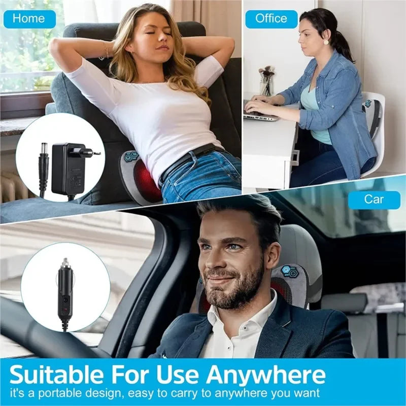 3D Shiatsu Massage Cushion with Heat