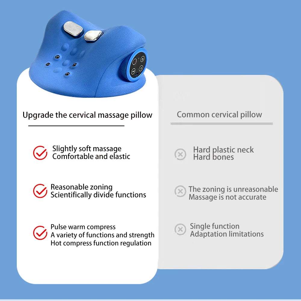 USB Cervical Massage Pillow with Heat & Vibration