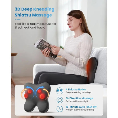 Heated Shiatsu Massager with Remote